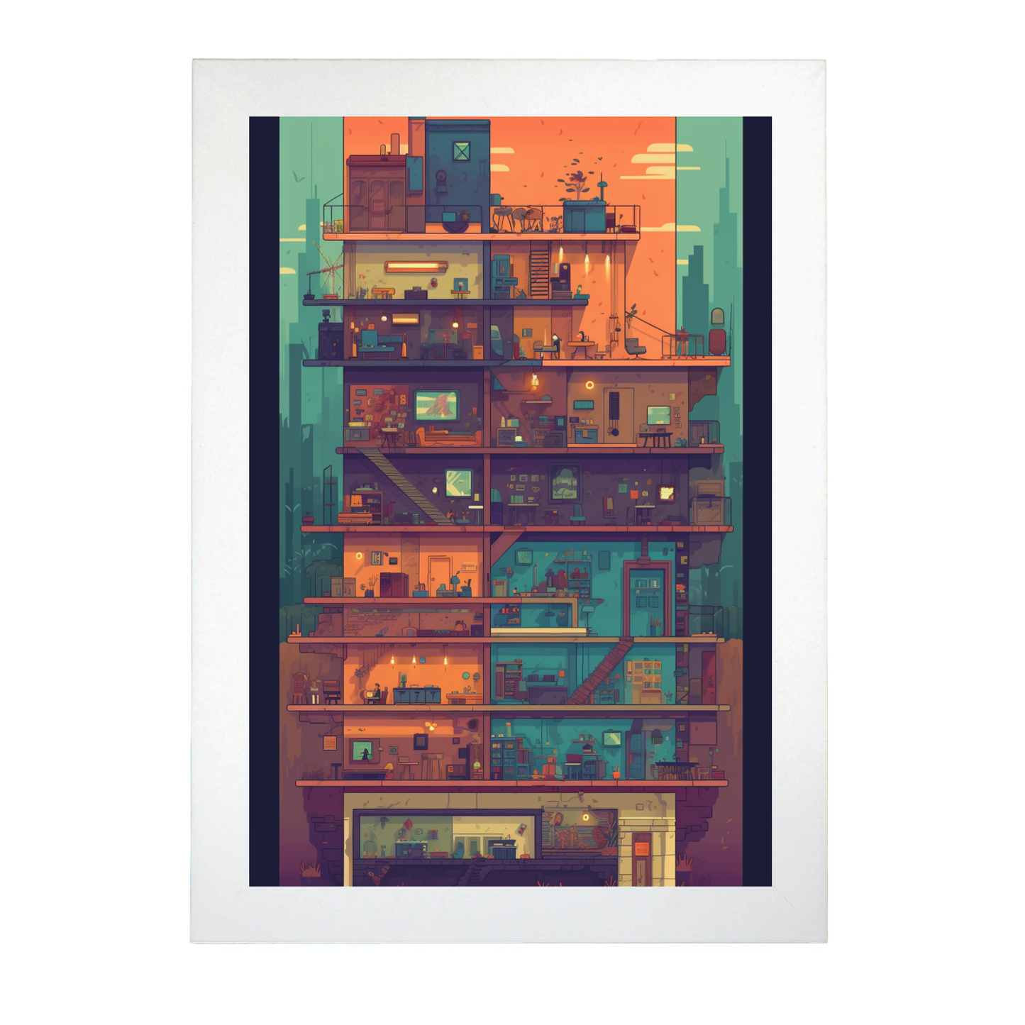 Póster de Juegos de Construcción Estilo Dist