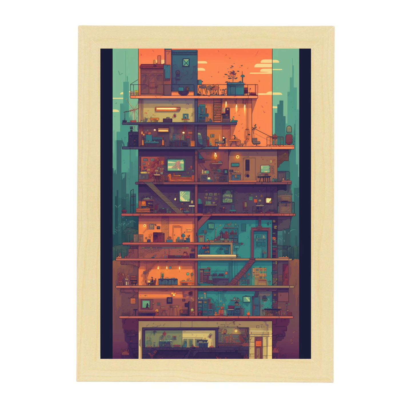 Póster de Juegos de Construcción Estilo Dist