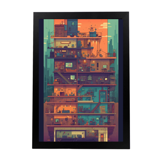 Póster de Juegos de Construcción Estilo Dist