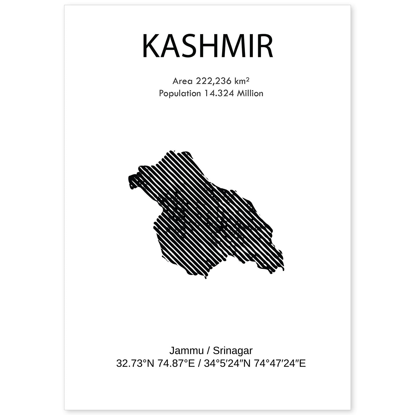 Poster de Kashmir. Láminas de paises y continentes del mundo.-Artwork-Nacnic-A4-Sin marco-Nacnic Estudio SL