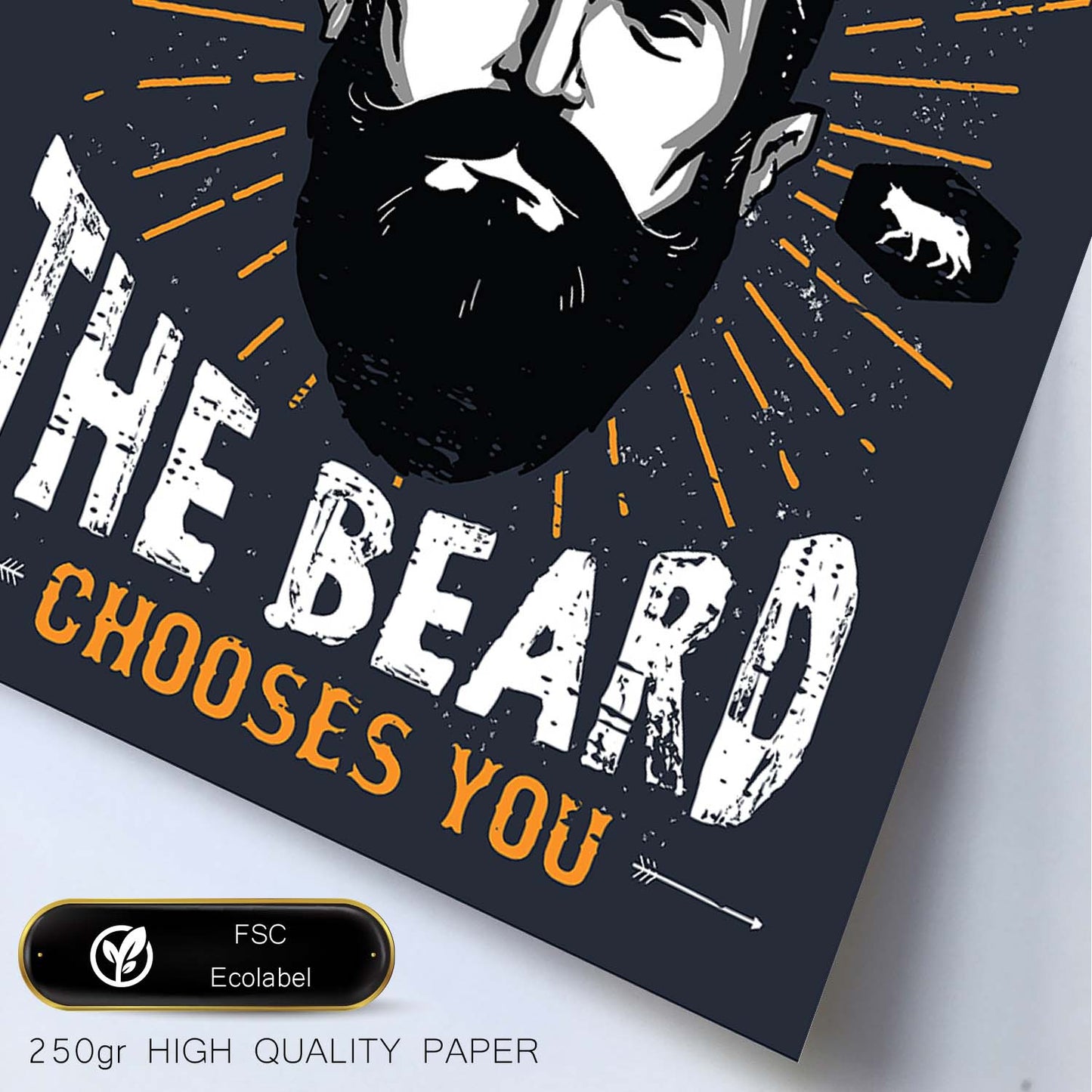 Poster de La barba. Lámina decorativa de diseño.-Artwork-Nacnic-Nacnic Estudio SL