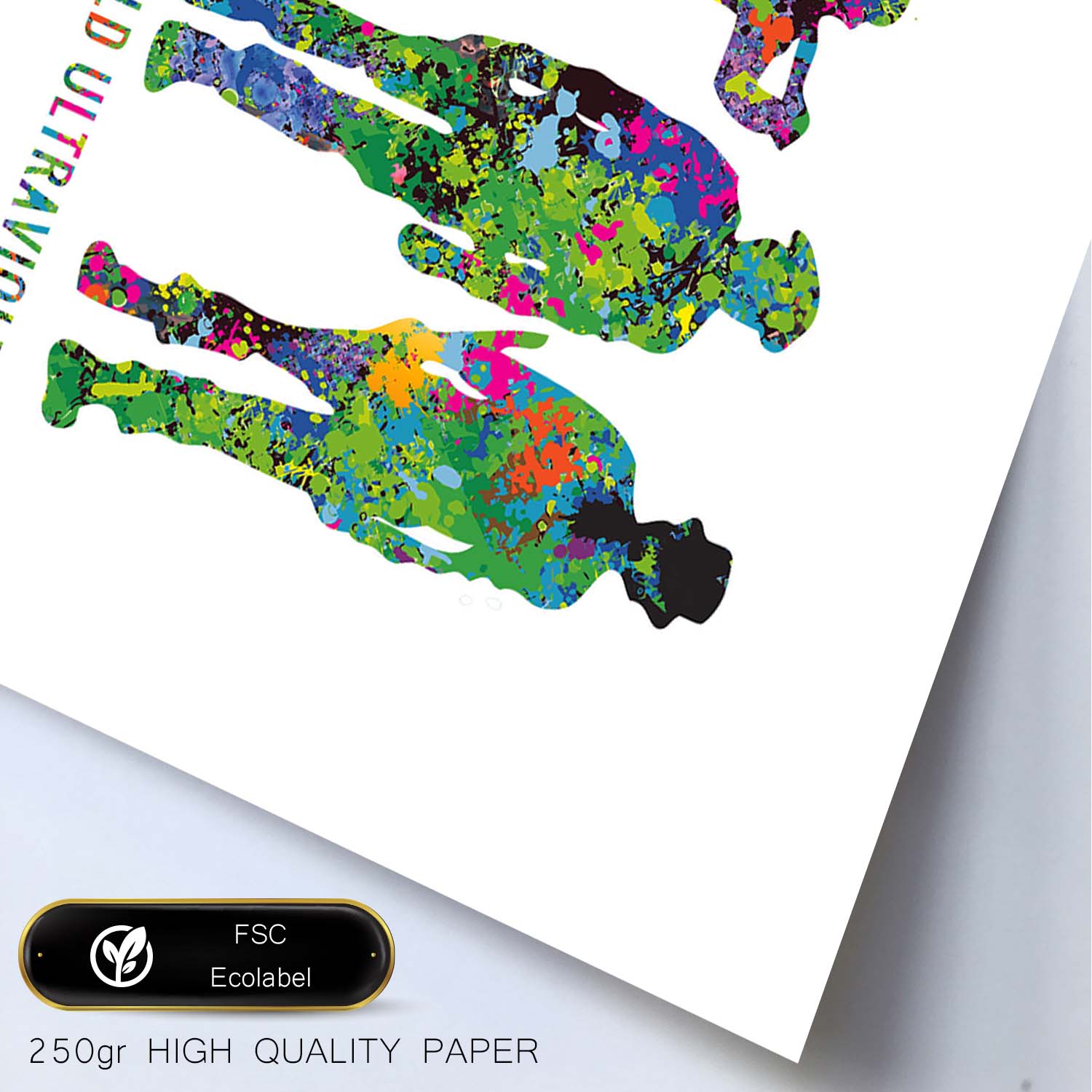 Poster de La naranja mecánica estilo acuarela. Láminas de cine, películas, y actores. Posters de películas antiguas con estilo acuarela.-Artwork-Nacnic-Nacnic Estudio SL