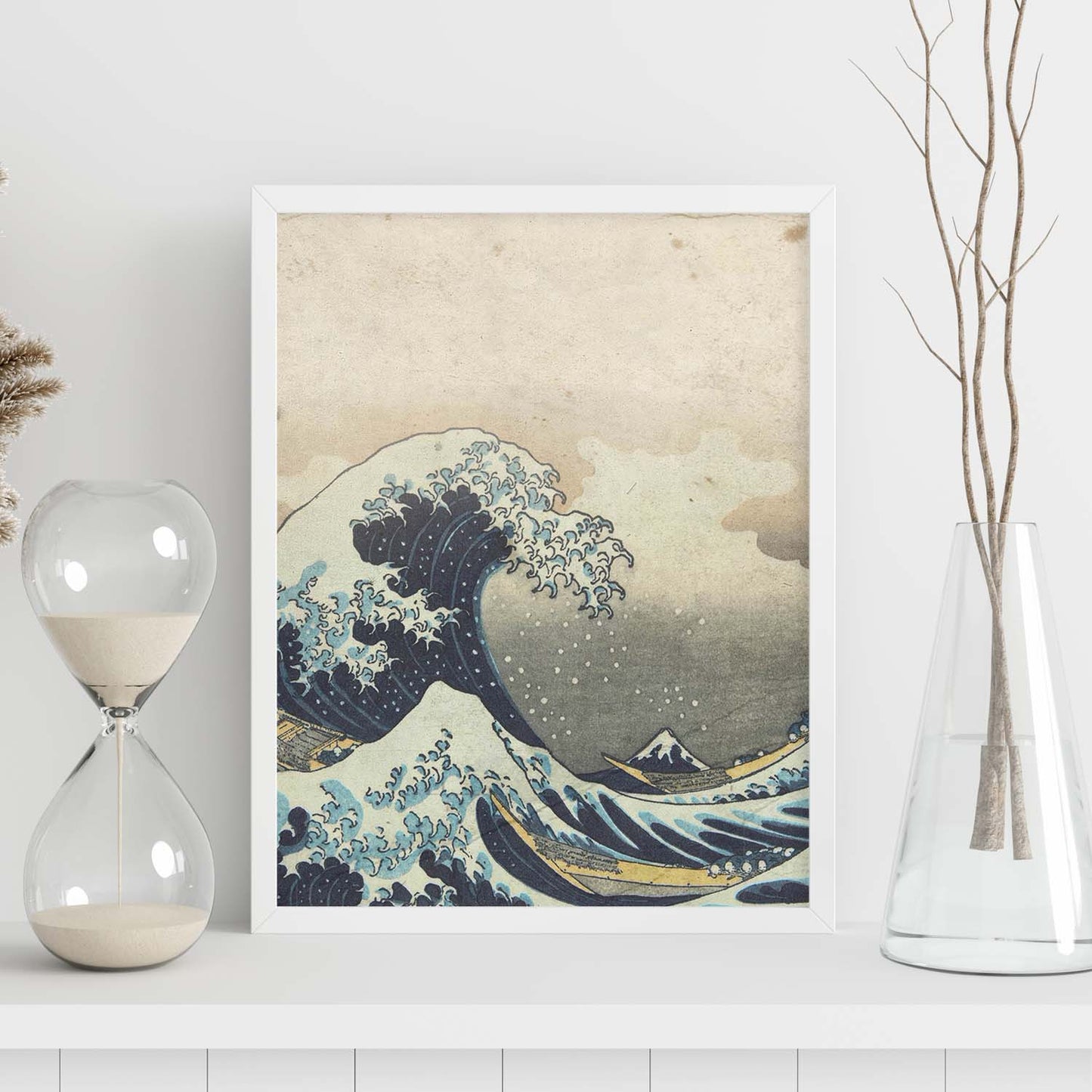 Poster de La ola. Láminas de geishas. Diseños japoneses con definiciones de la cultura japonesa.-Artwork-Nacnic-Nacnic Estudio SL