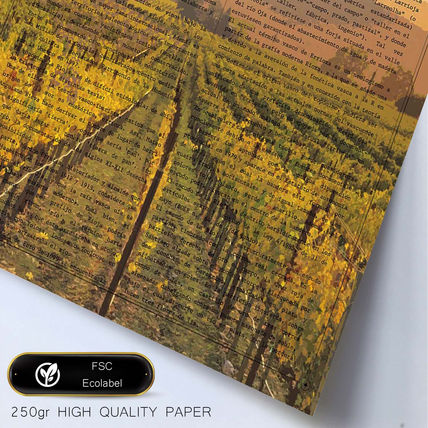 Poster de La Rioja. Láminas de comunidades autónomas de España.-Artwork-Nacnic-Nacnic Estudio SL