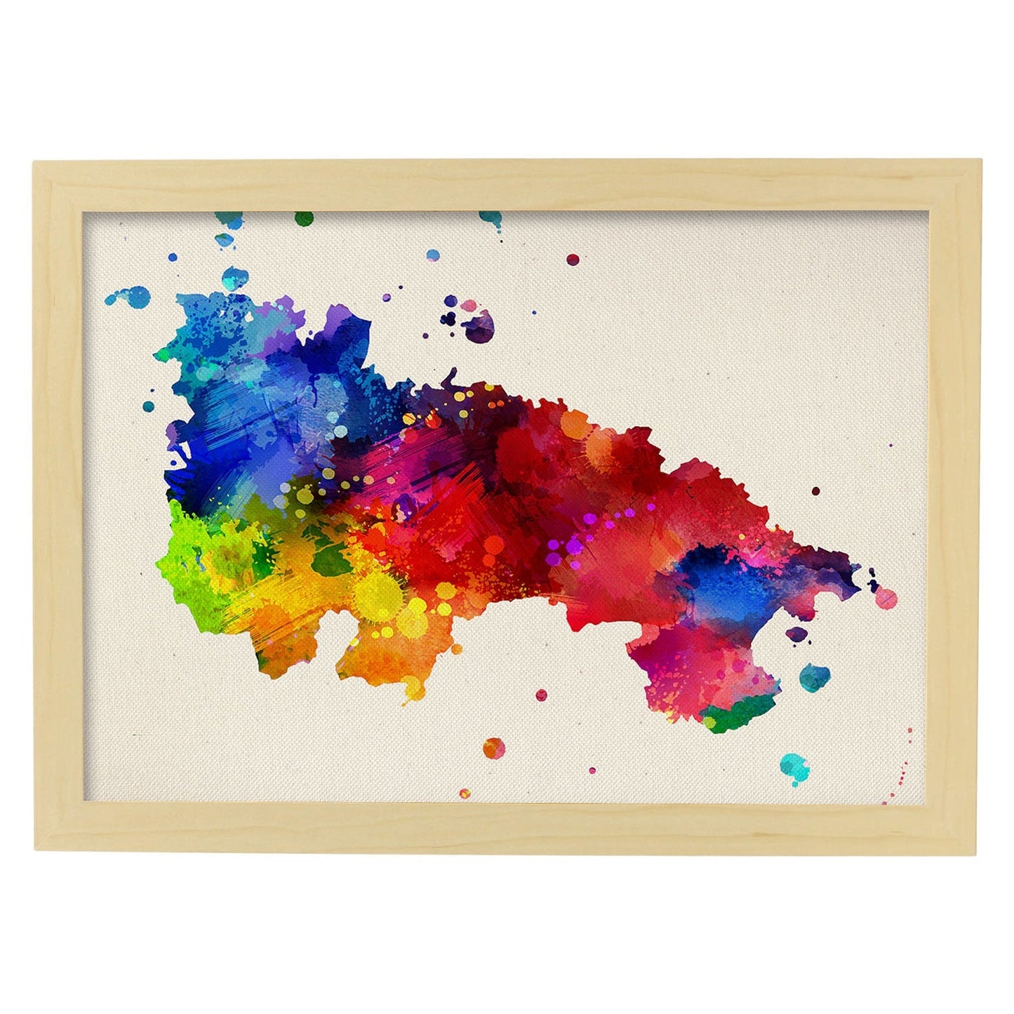 Poster de la rioja. Láminas e ilustraciones de ciudades, comunidades, y mapas de España.-Artwork-Nacnic-A4-Marco Madera clara-Nacnic Estudio SL
