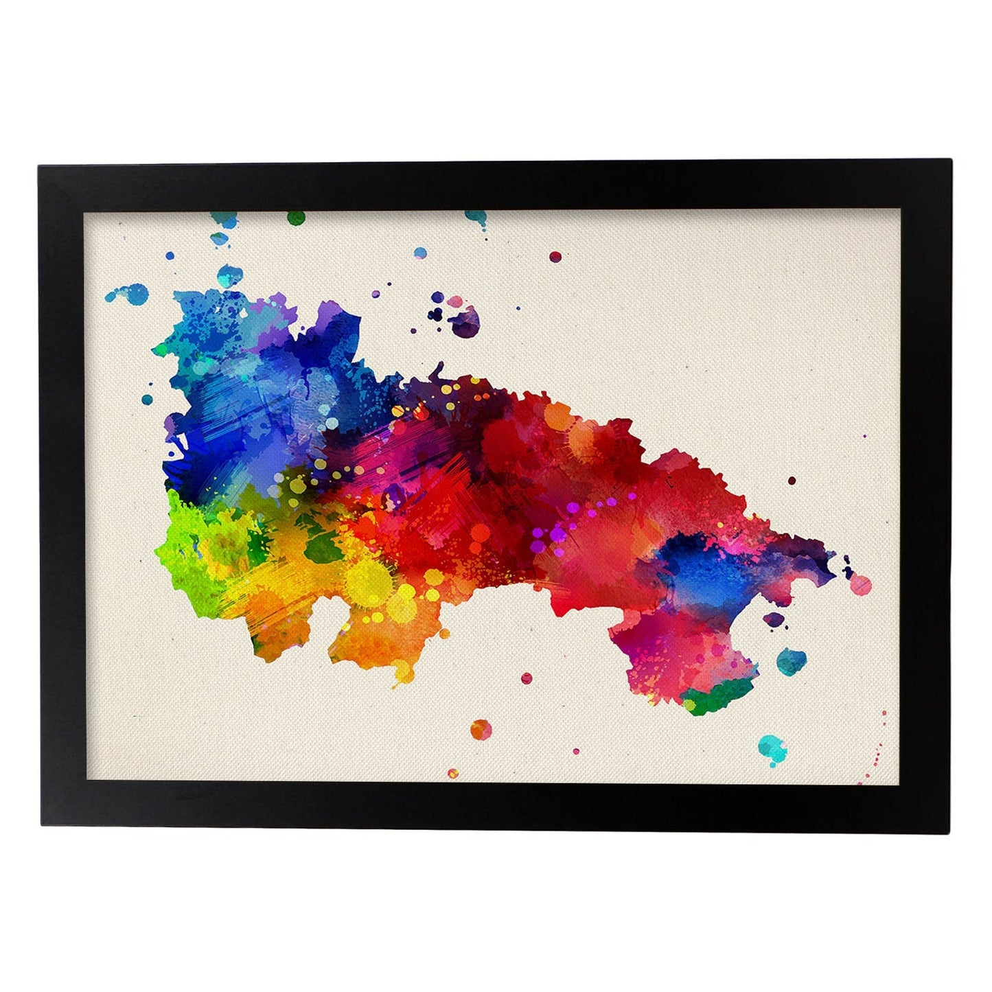 Poster de la rioja. Láminas e ilustraciones de ciudades, comunidades, y mapas de España.-Artwork-Nacnic-A4-Marco Negro-Nacnic Estudio SL