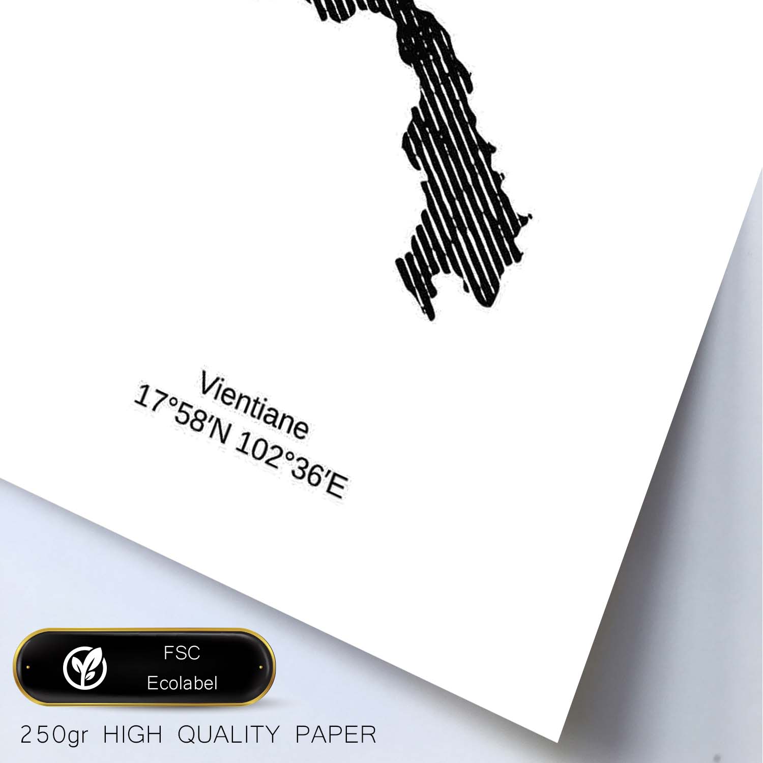 Poster de Laos. Láminas de paises y continentes del mundo.-Artwork-Nacnic-Nacnic Estudio SL