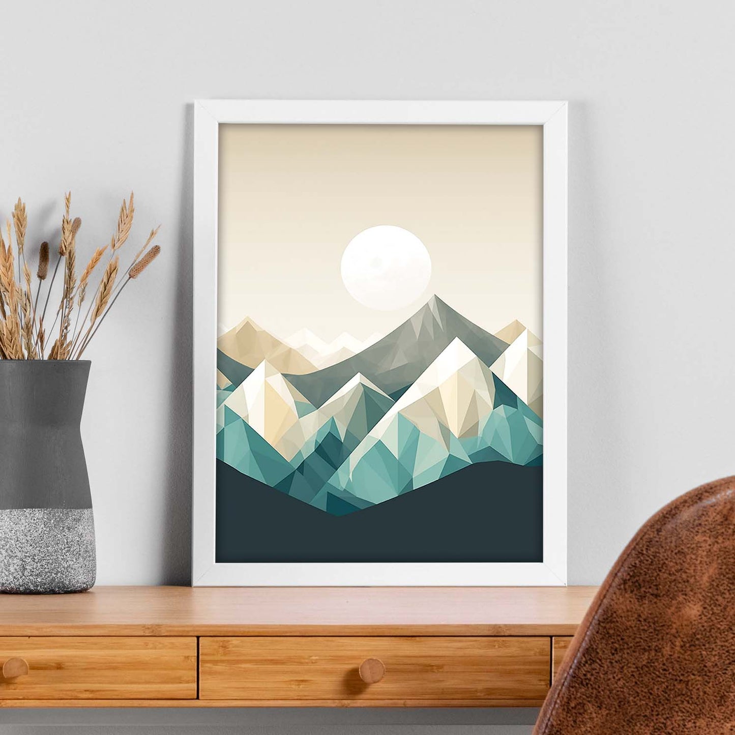 Lámina de Montañas Nevadas Majestuosas