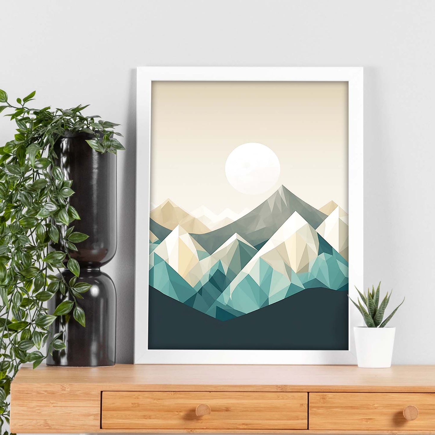 Lámina de Montañas Nevadas Majestuosas