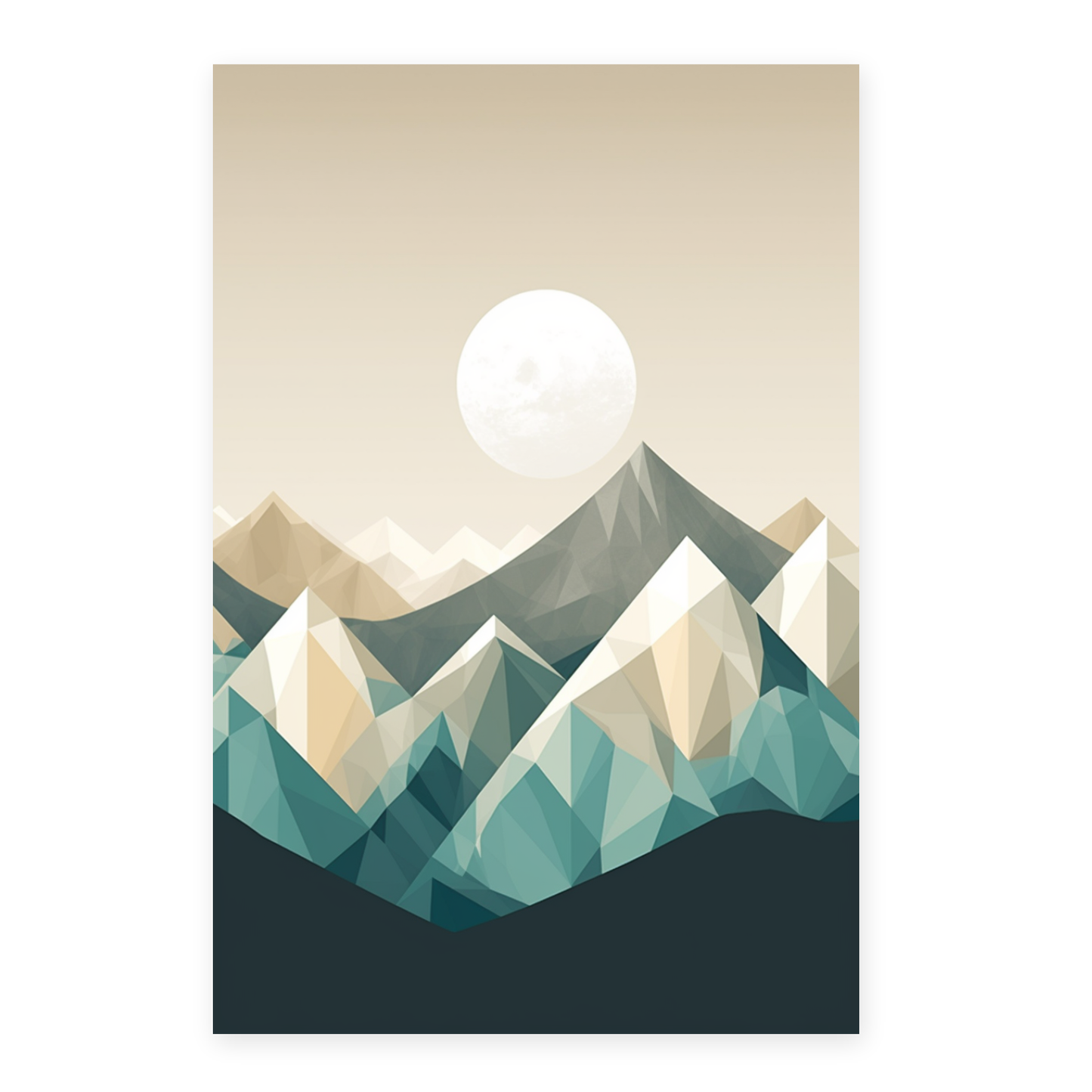 Lámina de Montañas Nevadas Majestuosas
