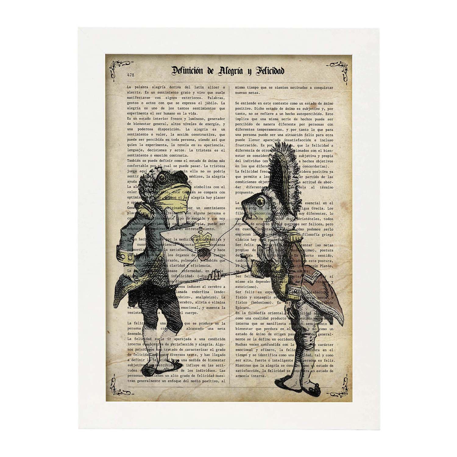 Poster de Las ranas de Alicia. Láminas de Alicia en el Pais de las Maravillas.-Artwork-Nacnic-Nacnic Estudio SL