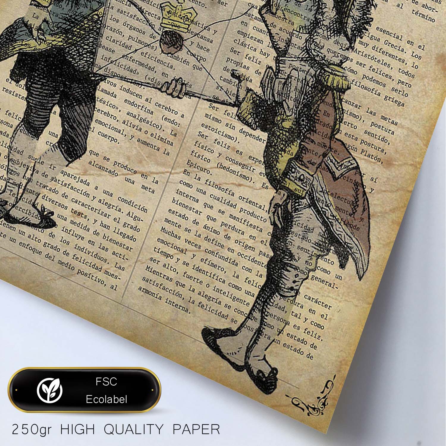 Poster de Las ranas de Alicia. Láminas de Alicia en el Pais de las Maravillas.-Artwork-Nacnic-Nacnic Estudio SL