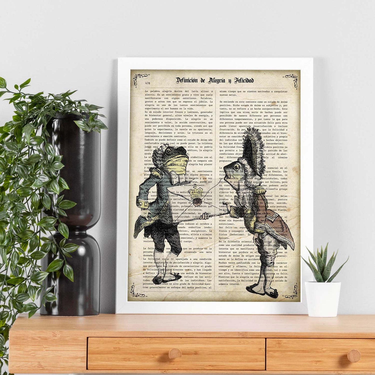 Poster de Las ranas de Alicia. Láminas de Alicia en el Pais de las Maravillas.-Artwork-Nacnic-Nacnic Estudio SL