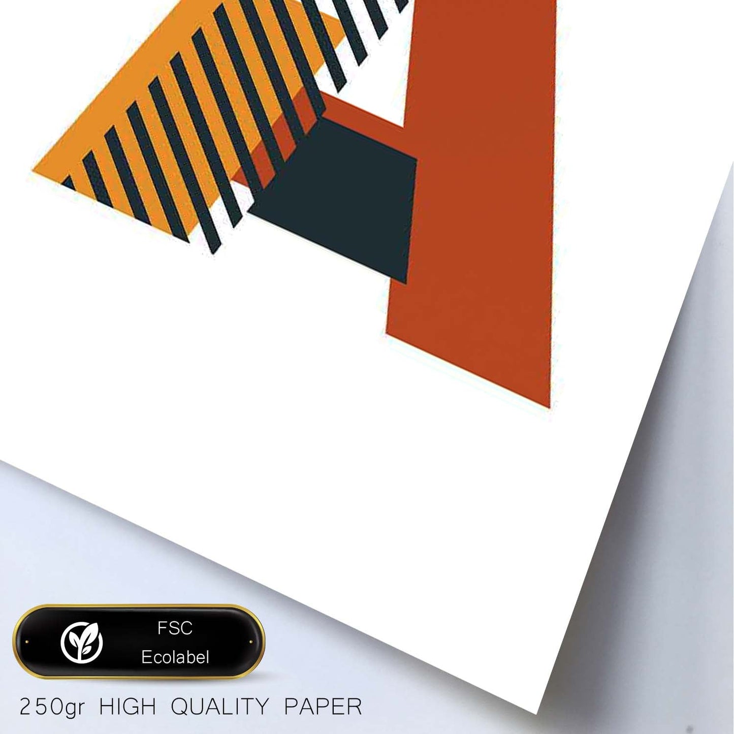 Poster de letra A. Lámina estilo Geometria con imágenes del alfabeto.-Artwork-Nacnic-Nacnic Estudio SL