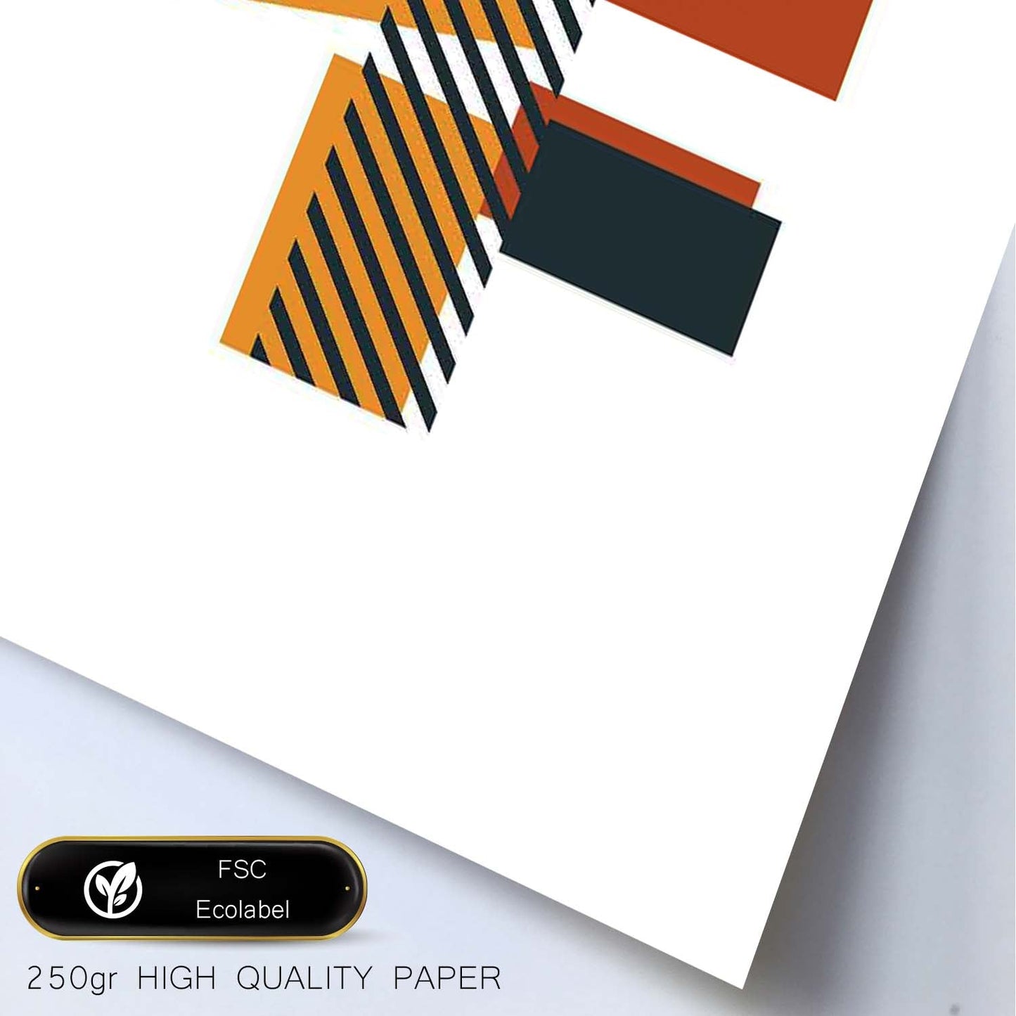 Poster de letra F. Lámina estilo Geometria con formas con imágenes del alfabeto.-Artwork-Nacnic-Nacnic Estudio SL
