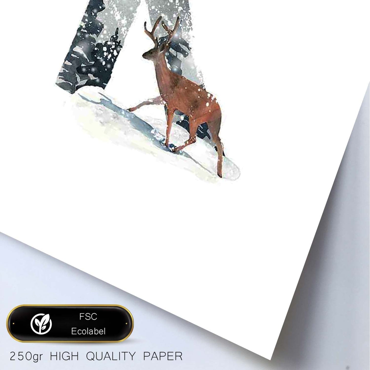 Poster de letra K. Lámina estilo Invierno con imágenes del alfabeto.-Artwork-Nacnic-Nacnic Estudio SL