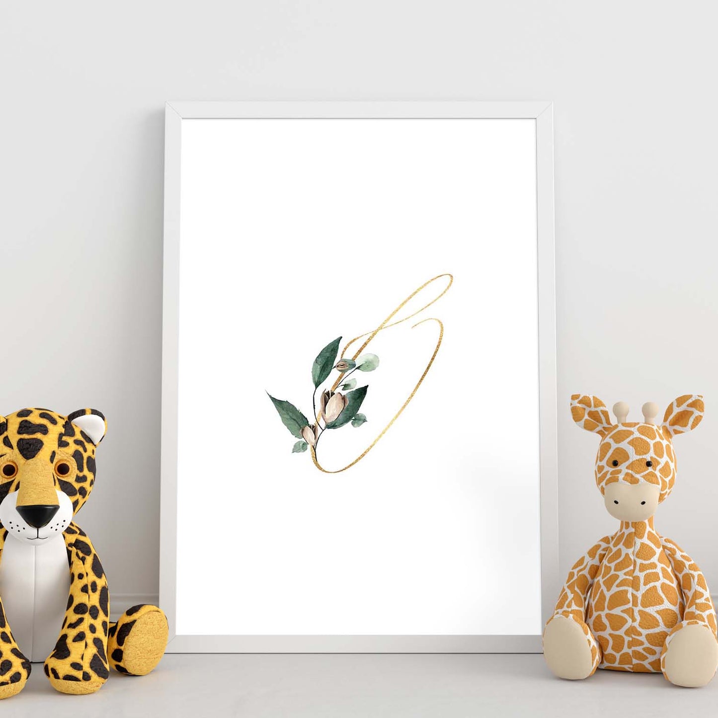 Poster de letra O. Lámina estilo Verde Fino con imágenes del alfabeto.-Artwork-Nacnic-Nacnic Estudio SL