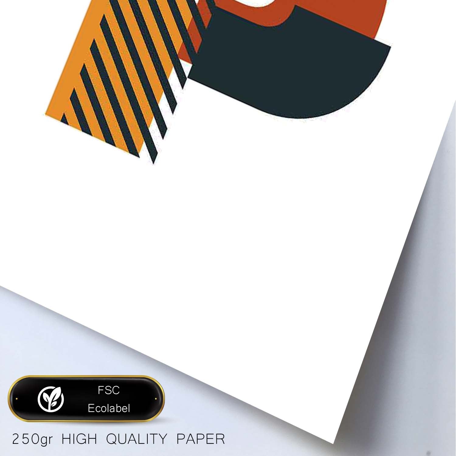 Poster de letra P. Lámina estilo Geometria con imágenes del alfabeto.-Artwork-Nacnic-Nacnic Estudio SL