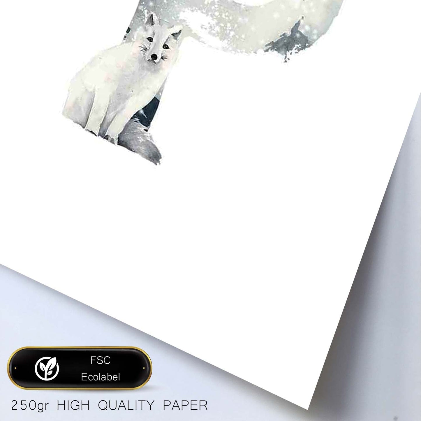 Poster de letra P. Lámina estilo Invierno con imágenes del alfabeto.-Artwork-Nacnic-Nacnic Estudio SL