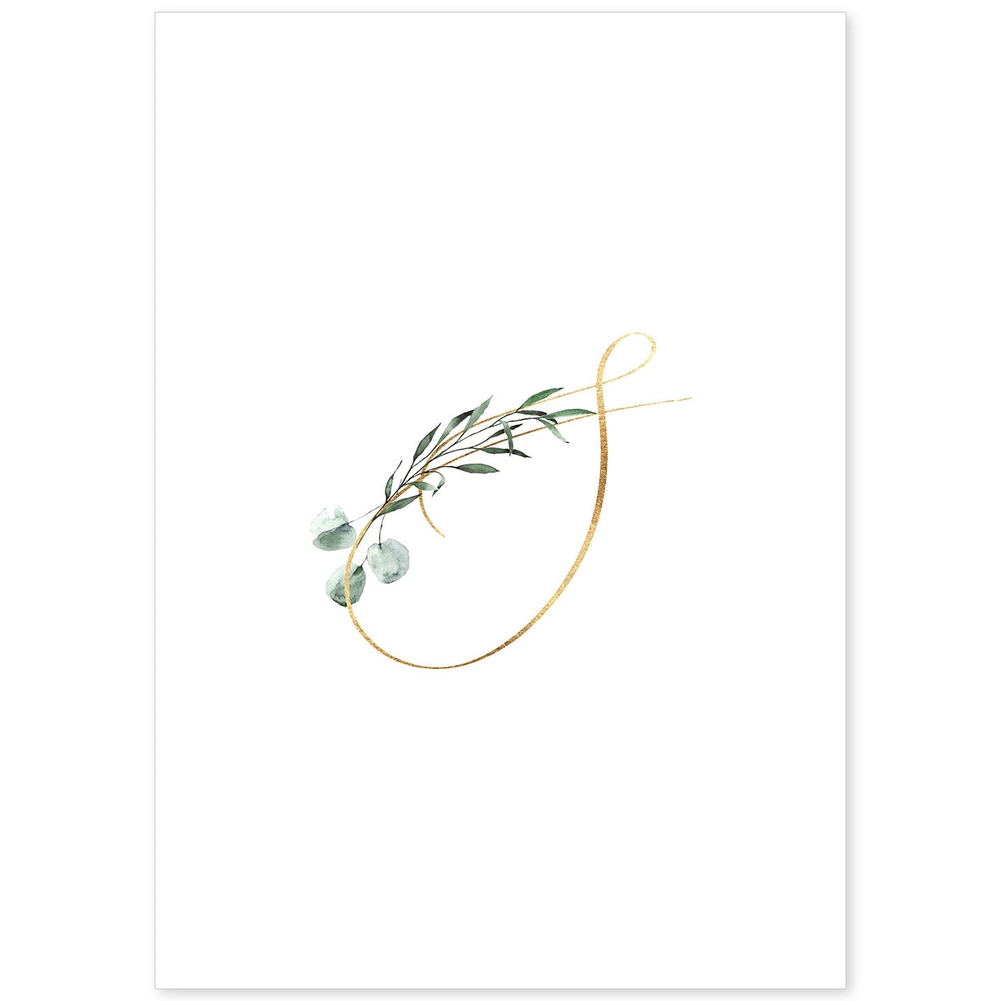 Poster de letra S. Lámina estilo Verde Fino con imágenes del alfabeto.-Artwork-Nacnic-A4-Sin marco-Nacnic Estudio SL