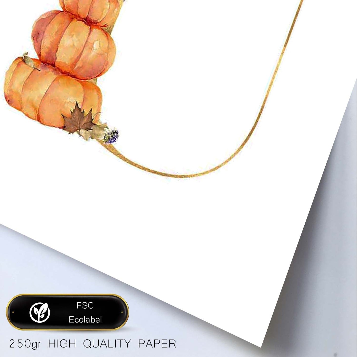 Poster de letra U. Lámina estilo Dorado Floral con imágenes del alfabeto.-Artwork-Nacnic-Nacnic Estudio SL