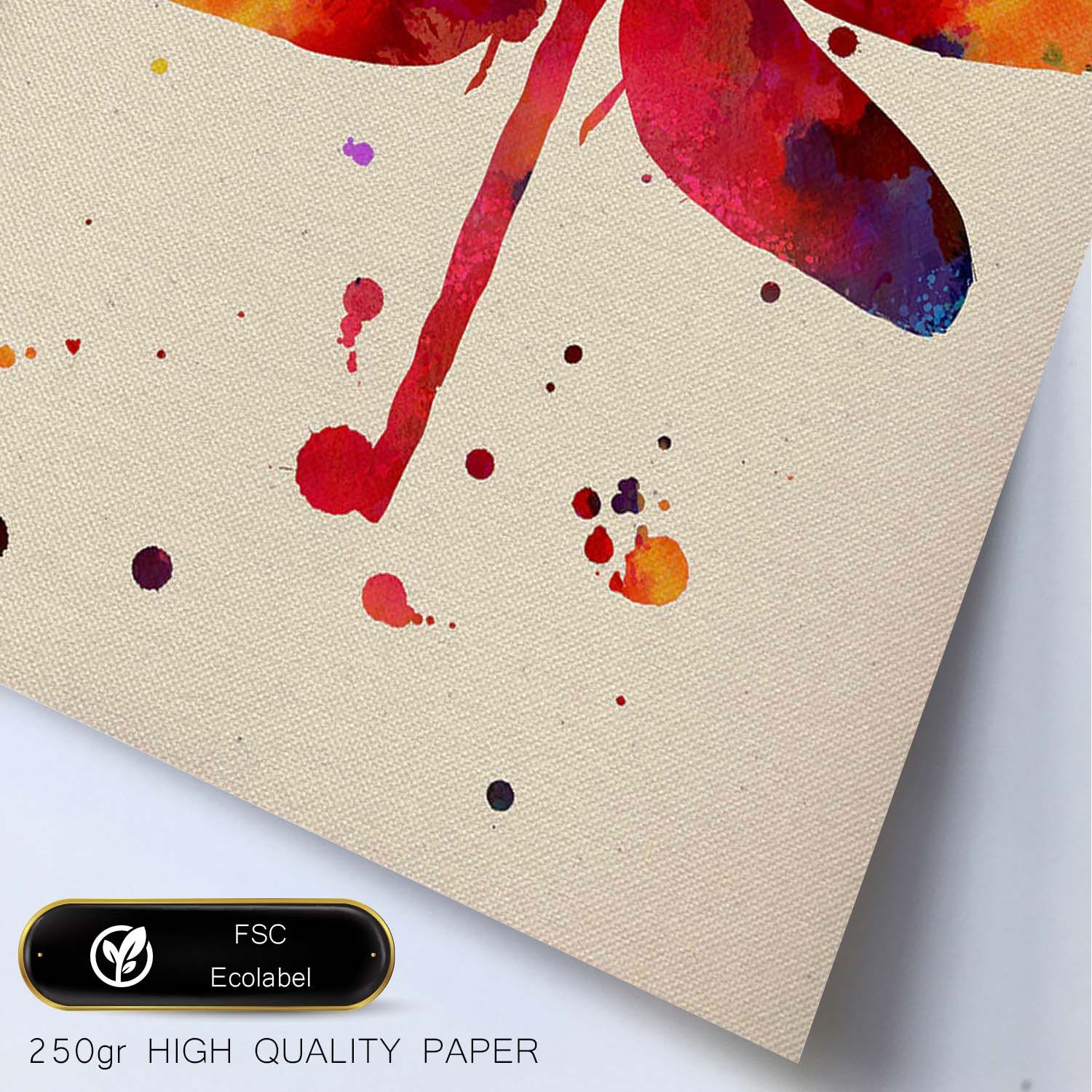 Poster de Libélula 2 con diseño acuarela. Mix de láminas con estilo acuarela-Artwork-Nacnic-Nacnic Estudio SL