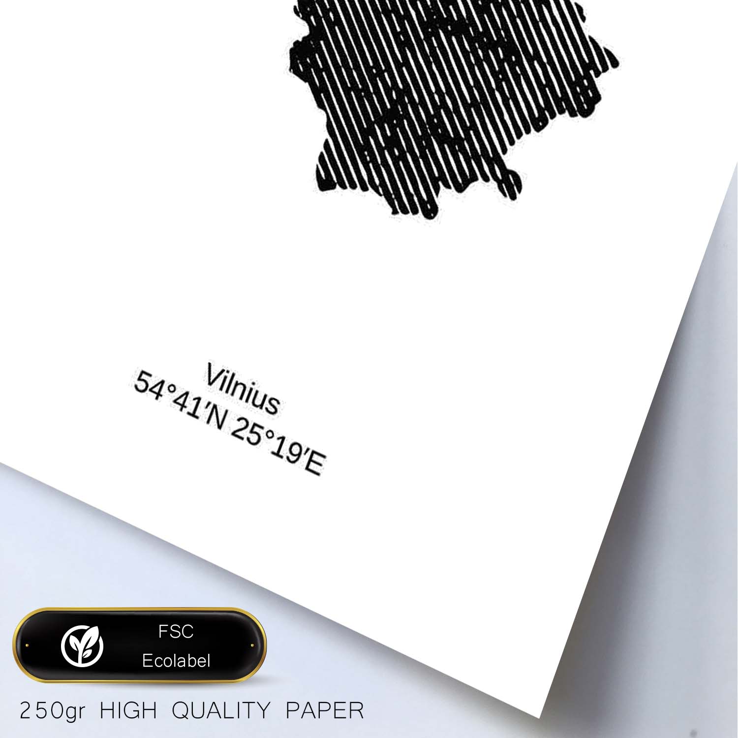 Poster de Lituania. Láminas de paises y continentes del mundo.-Artwork-Nacnic-Nacnic Estudio SL