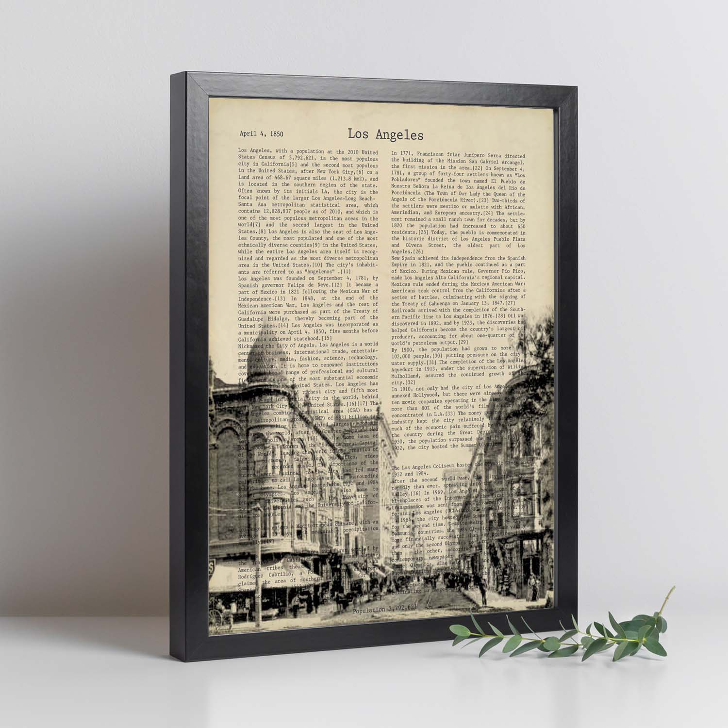 Poster de Los Angeles 3. Láminas e ilustraciones de ciudades del mundo y monumentos famosos.-Artwork-Nacnic-Nacnic Estudio SL