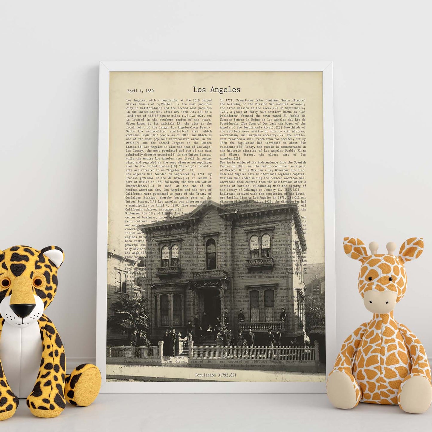 Poster de Los Angeles 4. Láminas e ilustraciones de ciudades del mundo y monumentos famosos.-Artwork-Nacnic-Nacnic Estudio SL