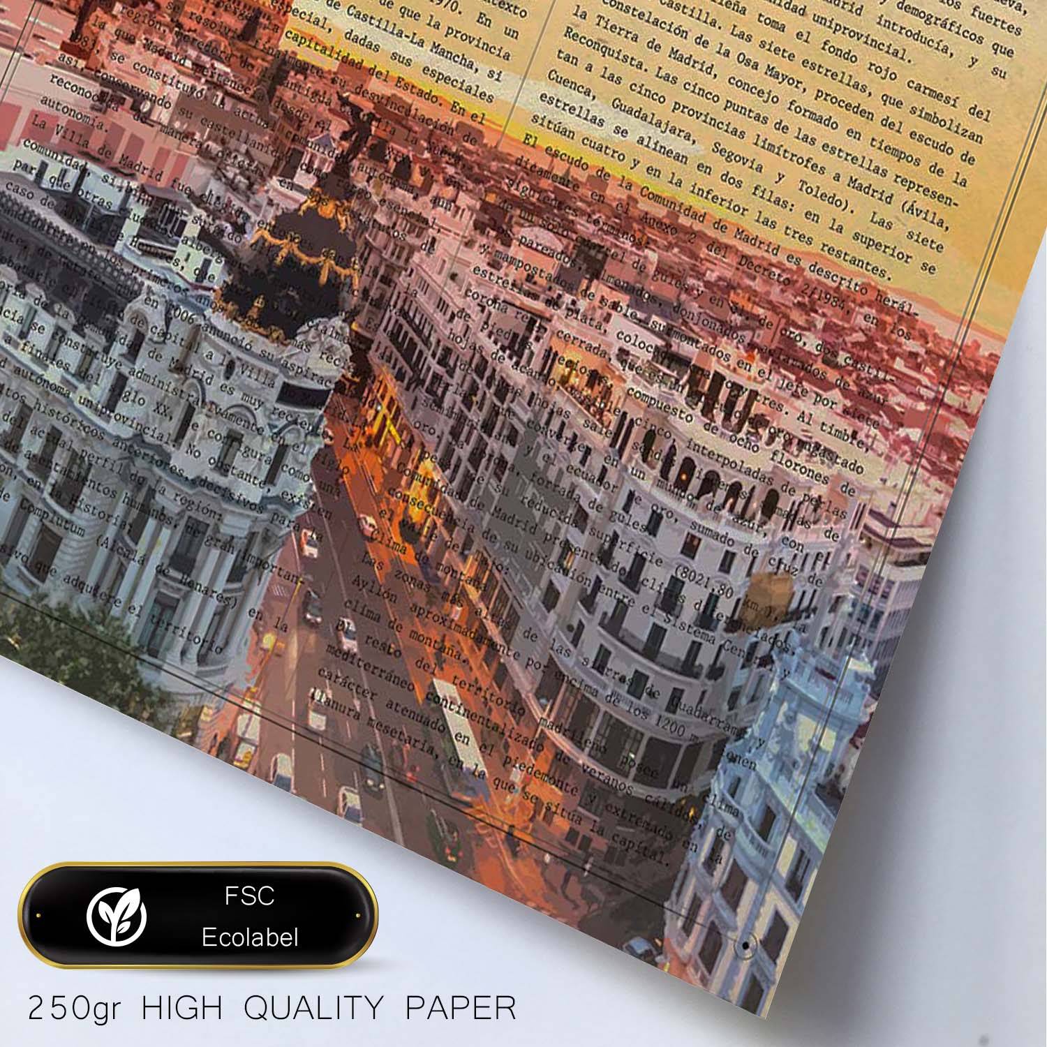 Poster de Madrid. Láminas de comunidades autónomas de España.-Artwork-Nacnic-Nacnic Estudio SL