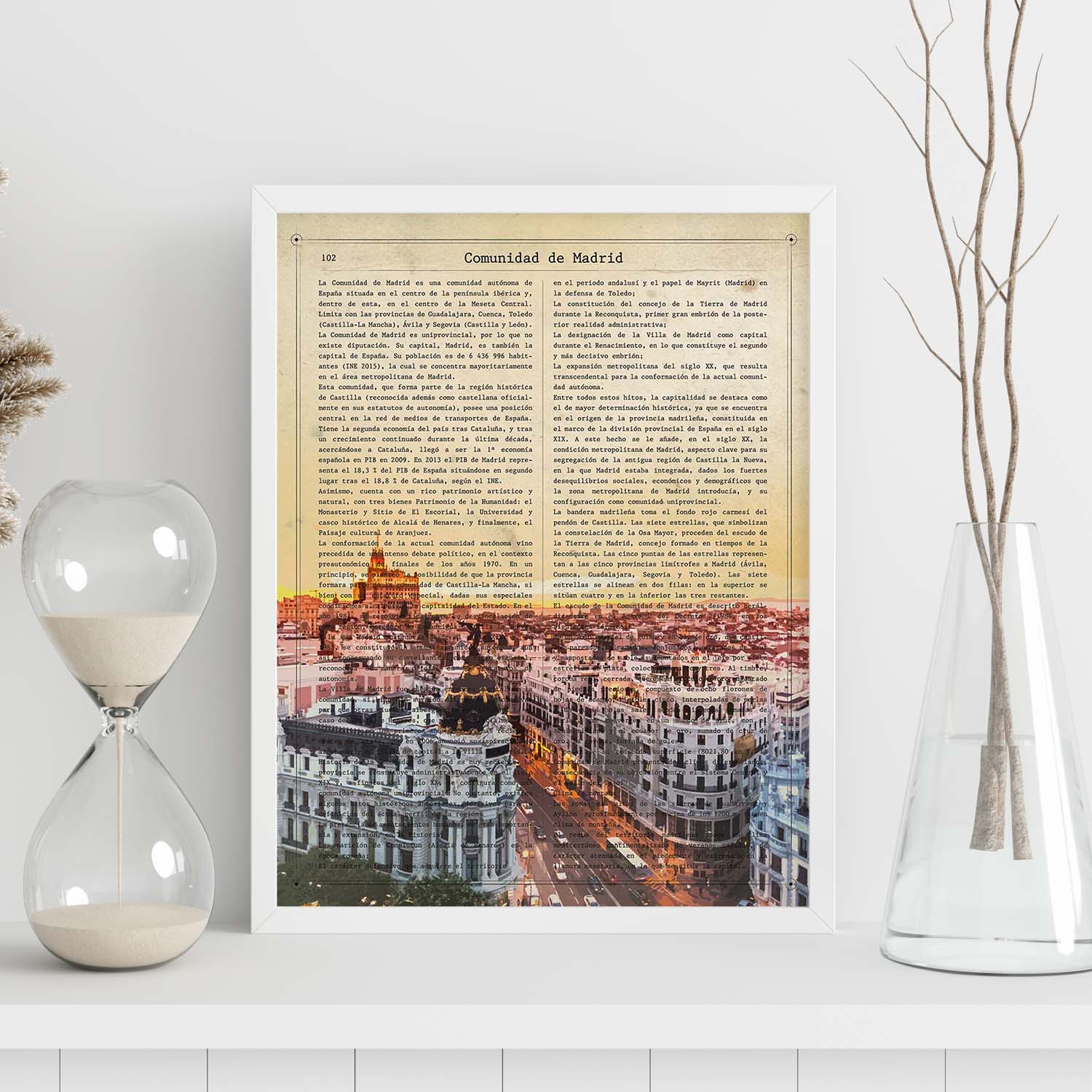 Poster de Madrid. Láminas de comunidades autónomas de España.-Artwork-Nacnic-Nacnic Estudio SL