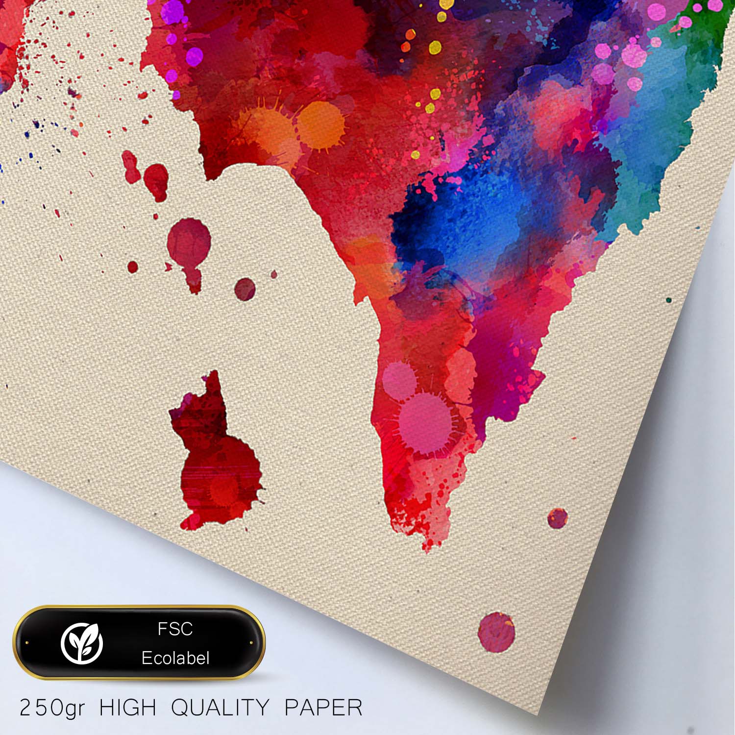 Poster de Mapa Espana 2. Láminas e ilustraciones de ciudades, comunidades, y mapas de España.-Artwork-Nacnic-Nacnic Estudio SL