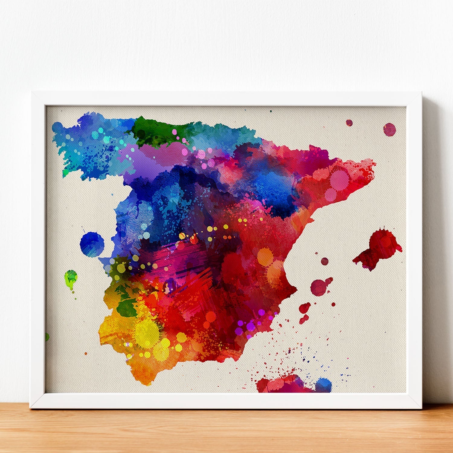 Poster de Mapa Espana 2. Láminas e ilustraciones de ciudades, comunidades, y mapas de España.-Artwork-Nacnic-Nacnic Estudio SL