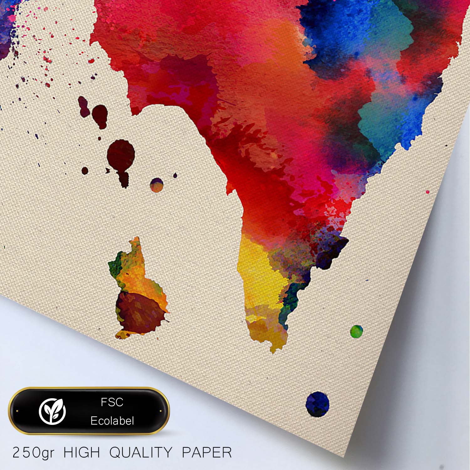 Poster de Mapa España. Láminas e ilustraciones de ciudades, comunidades, y mapas de España.-Artwork-Nacnic-Nacnic Estudio SL