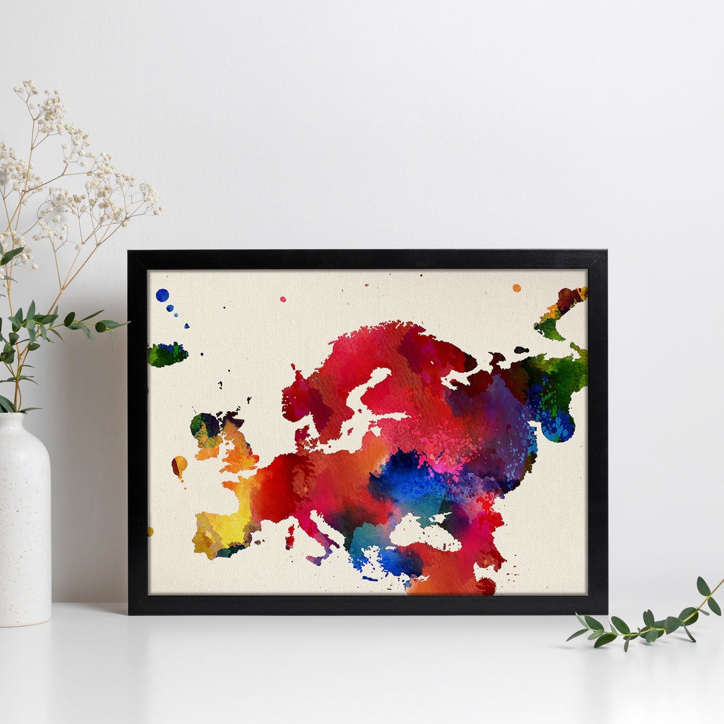 Poster de Mapa Europa. Láminas e ilustraciones de ciudades, comunidades, y mapas de España.-Artwork-Nacnic-Nacnic Estudio SL