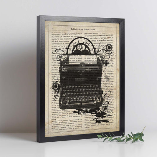 Poster de Maquina de escribir Continental.Láminas vintage para Posters con diseño vintage y definiciones.-Artwork-Nacnic-Nacnic Estudio SL