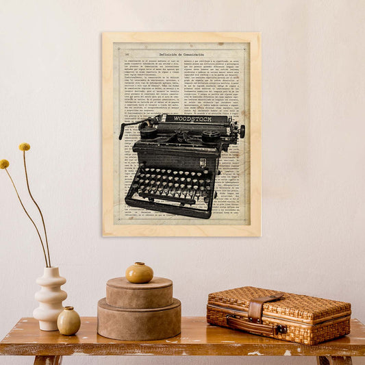 Poster de Maquina de escribir Woodstock.Láminas vintage para Posters con diseño vintage y definiciones.-Artwork-Nacnic-Nacnic Estudio SL