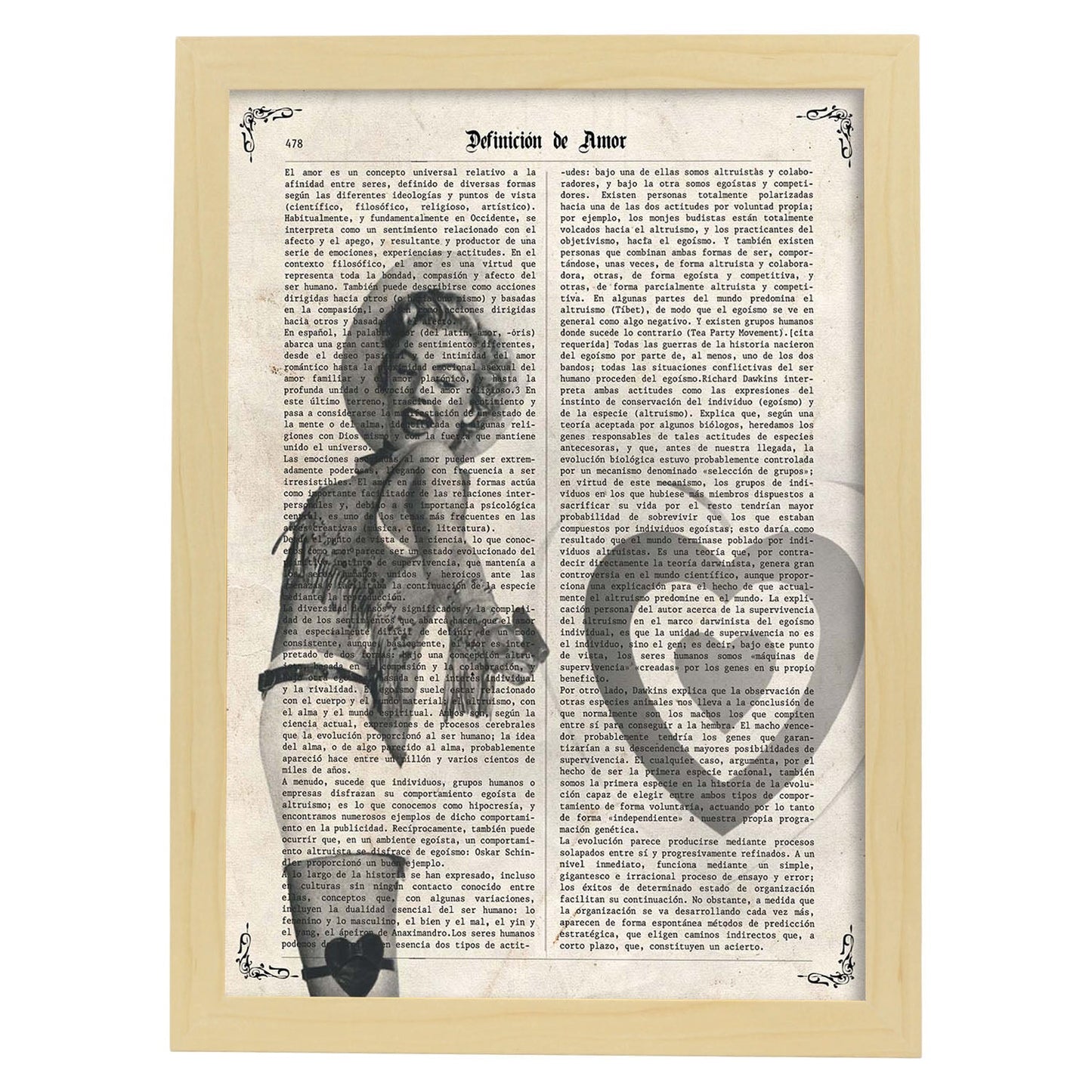 Poster de Marilyn Monroe vaquera. Láminas de personajes importantes. Posters de músicos, actores, inventores, exploradores, ...-Artwork-Nacnic-A3-Marco Madera clara-Nacnic Estudio SL