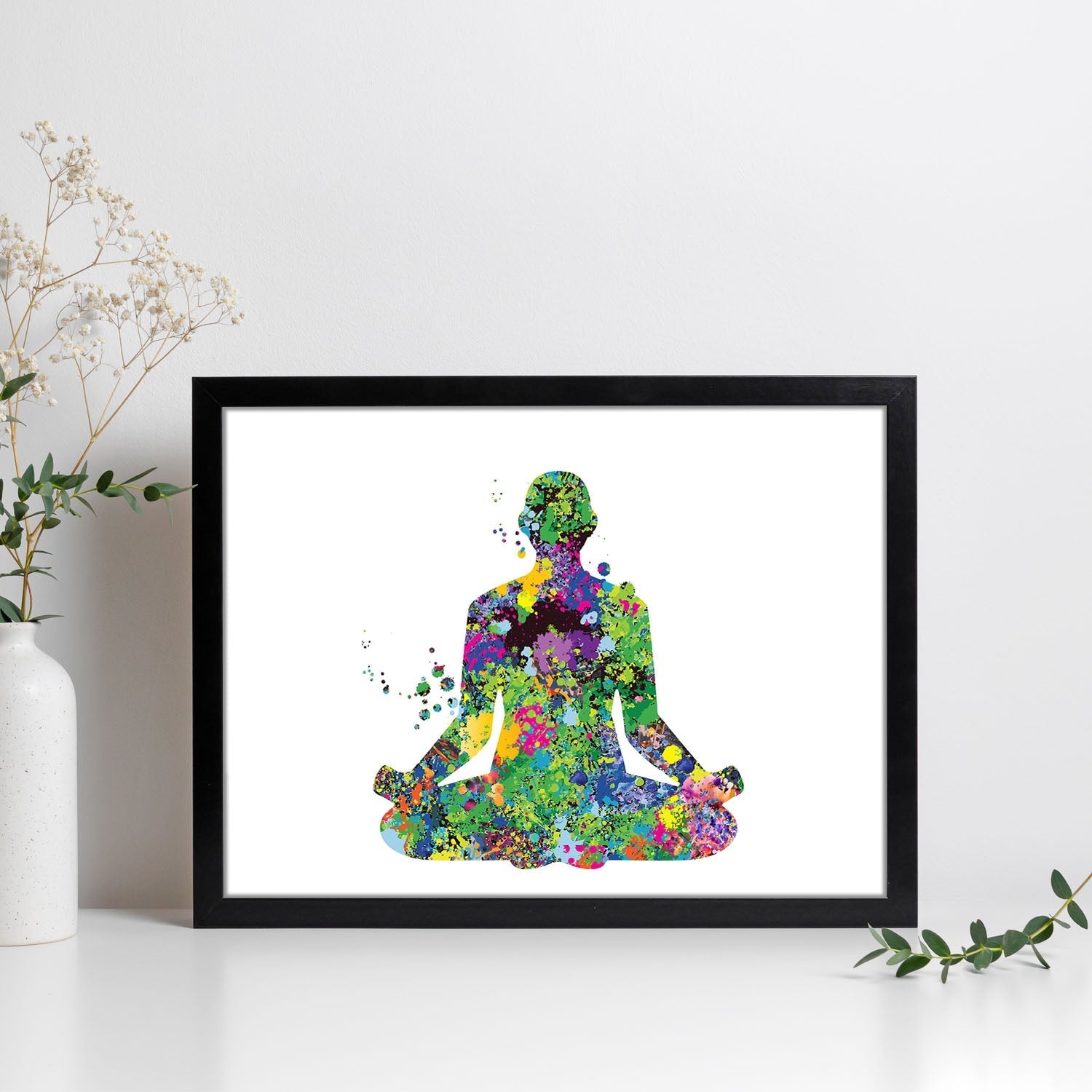 Poster de Meditación estilo acuarela. Mix de láminas con estilo acuarela-Artwork-Nacnic-Nacnic Estudio SL