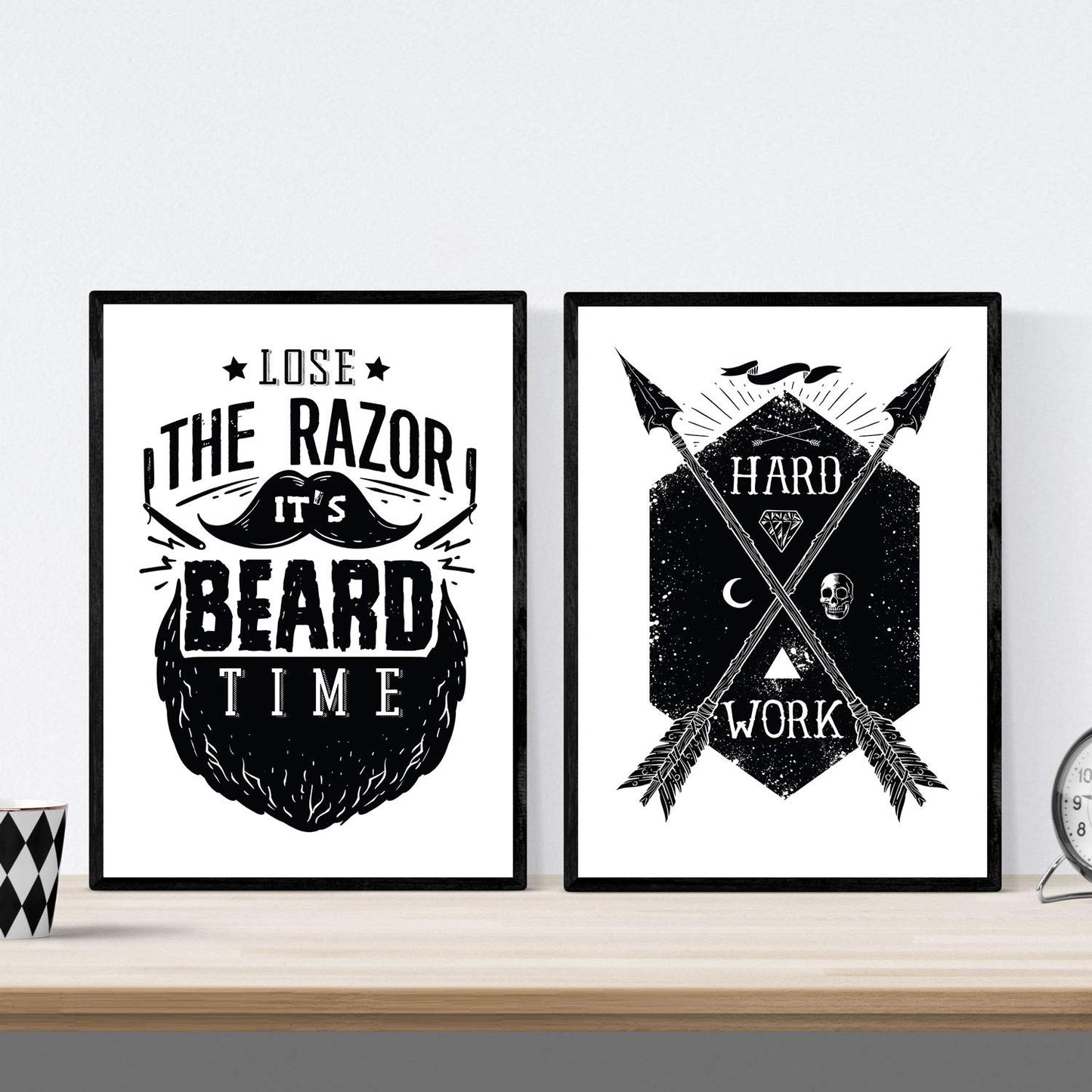 Poster de Mensajes blanco y negro. Lámina decorativa de diseño.-Artwork-Nacnic-Nacnic Estudio SL