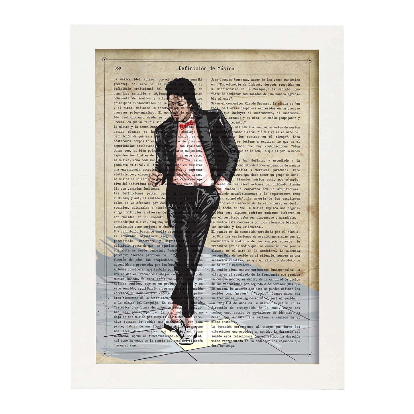 Poster de Michael Jackson. Láminas de personajes importantes. Posters de músicos, actores, inventores, exploradores, ...-Artwork-Nacnic-A4-Marco Blanco-Nacnic Estudio SL