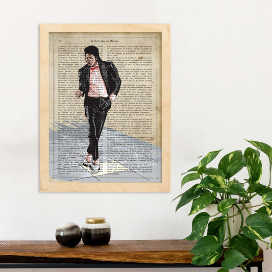 Poster de Michael Jackson. Láminas de personajes importantes. Posters de músicos, actores, inventores, exploradores, ...-Artwork-Nacnic-Nacnic Estudio SL