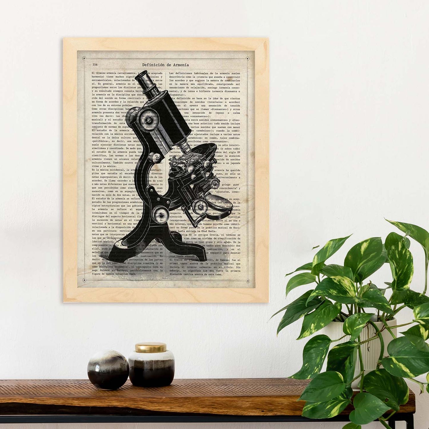 Poster de Microscopio de espejo. Láminas vintage con definiciones. Diseño de interiores.-Artwork-Nacnic-Nacnic Estudio SL