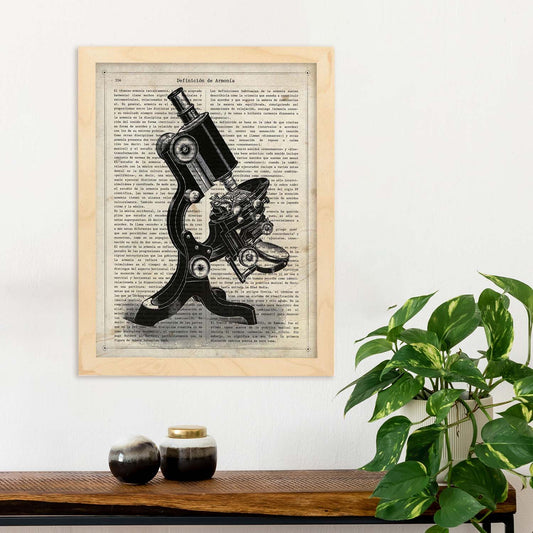 Poster de Microscopio de espejo. Láminas vintage con definiciones. Diseño de interiores.-Artwork-Nacnic-Nacnic Estudio SL