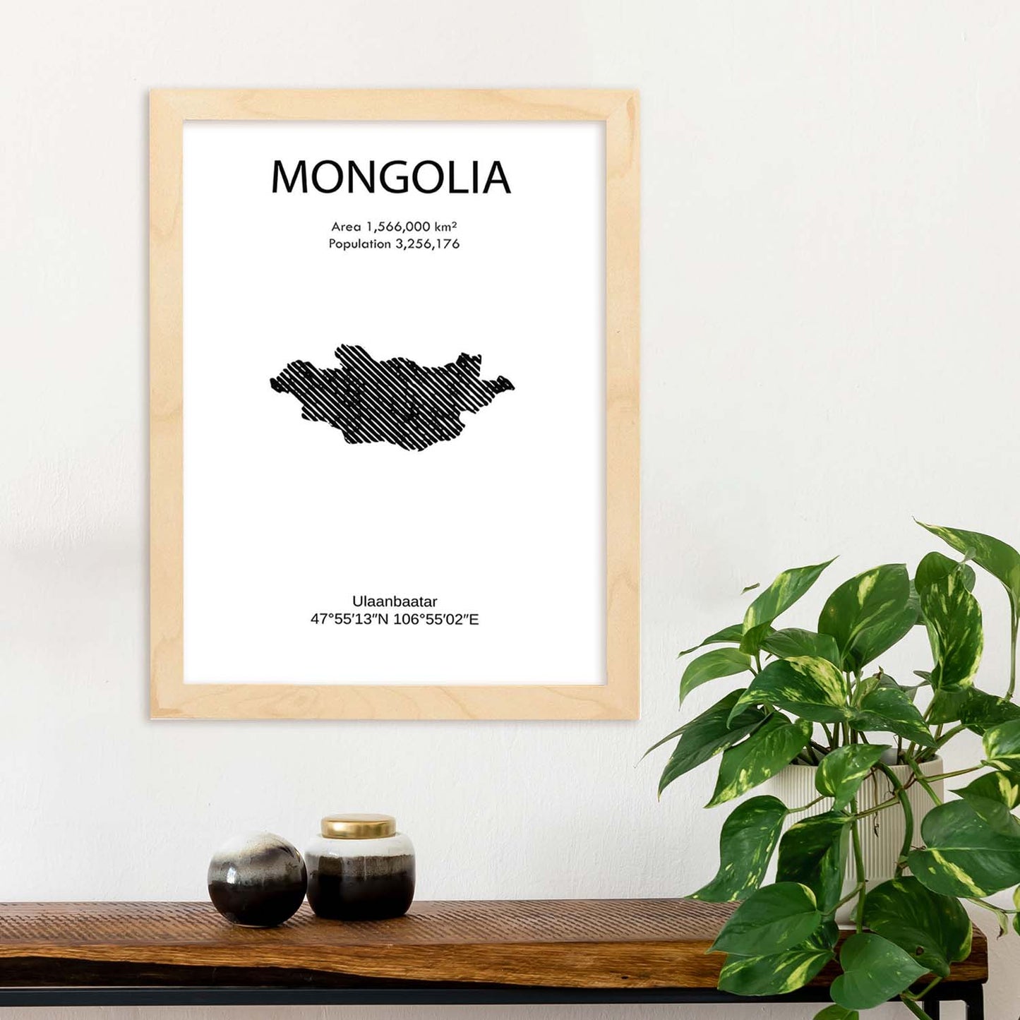 Poster de Mongolia. Láminas de paises y continentes del mundo.-Artwork-Nacnic-Nacnic Estudio SL