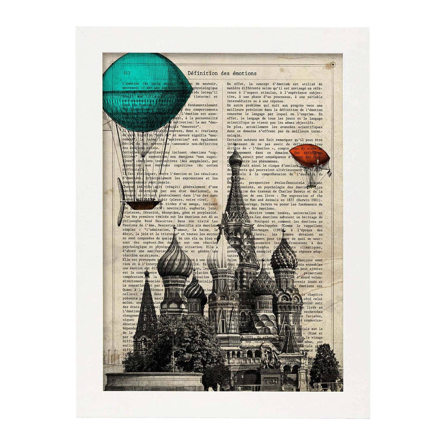 Poster de Moscu. San Basilio. Láminas de monumentos del mundo. Diseño de viaje y de paises.-Artwork-Nacnic-Nacnic Estudio SL