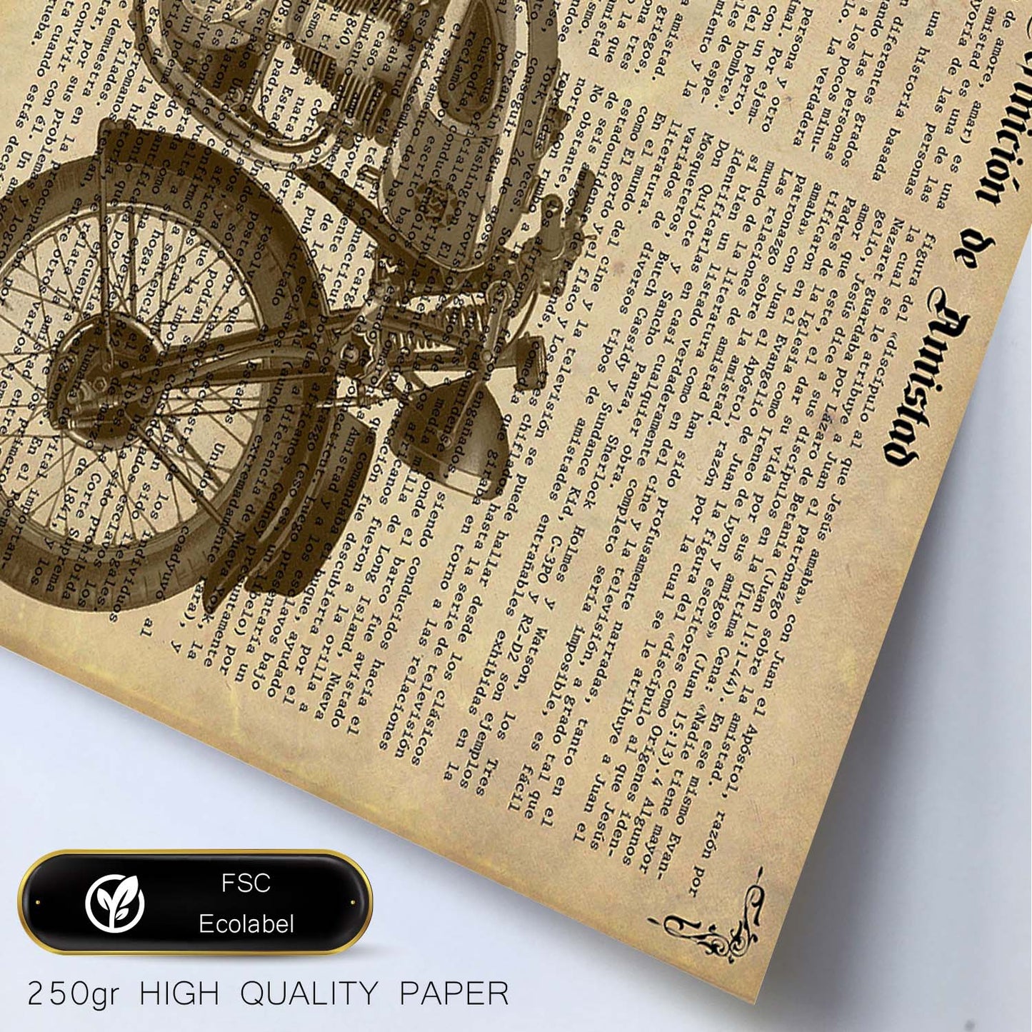 Poster de Moto - BSA. Láminas de vehículos con definiciones. Ilustraciones vintage de coches, motos, aviones,
-Artwork-Nacnic-Nacnic Estudio SL
