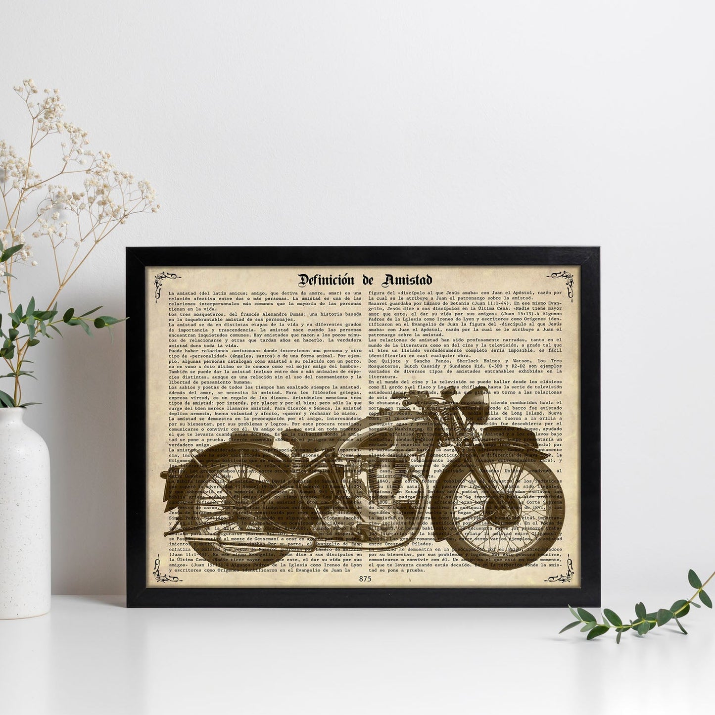 Poster de Moto - BSA. Láminas de vehículos con definiciones. Ilustraciones vintage de coches, motos, aviones,
-Artwork-Nacnic-Nacnic Estudio SL