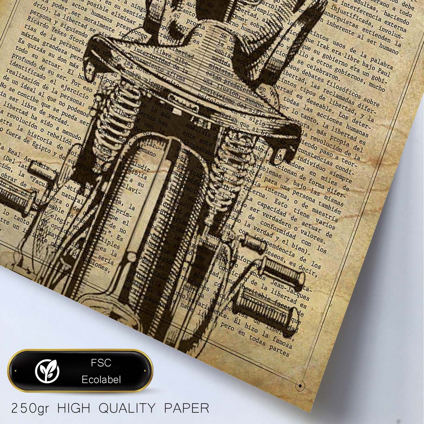 Poster de Moto. Láminas de vehículos con definiciones. Ilustraciones vintage de coches, motos, aviones,
-Artwork-Nacnic-Nacnic Estudio SL