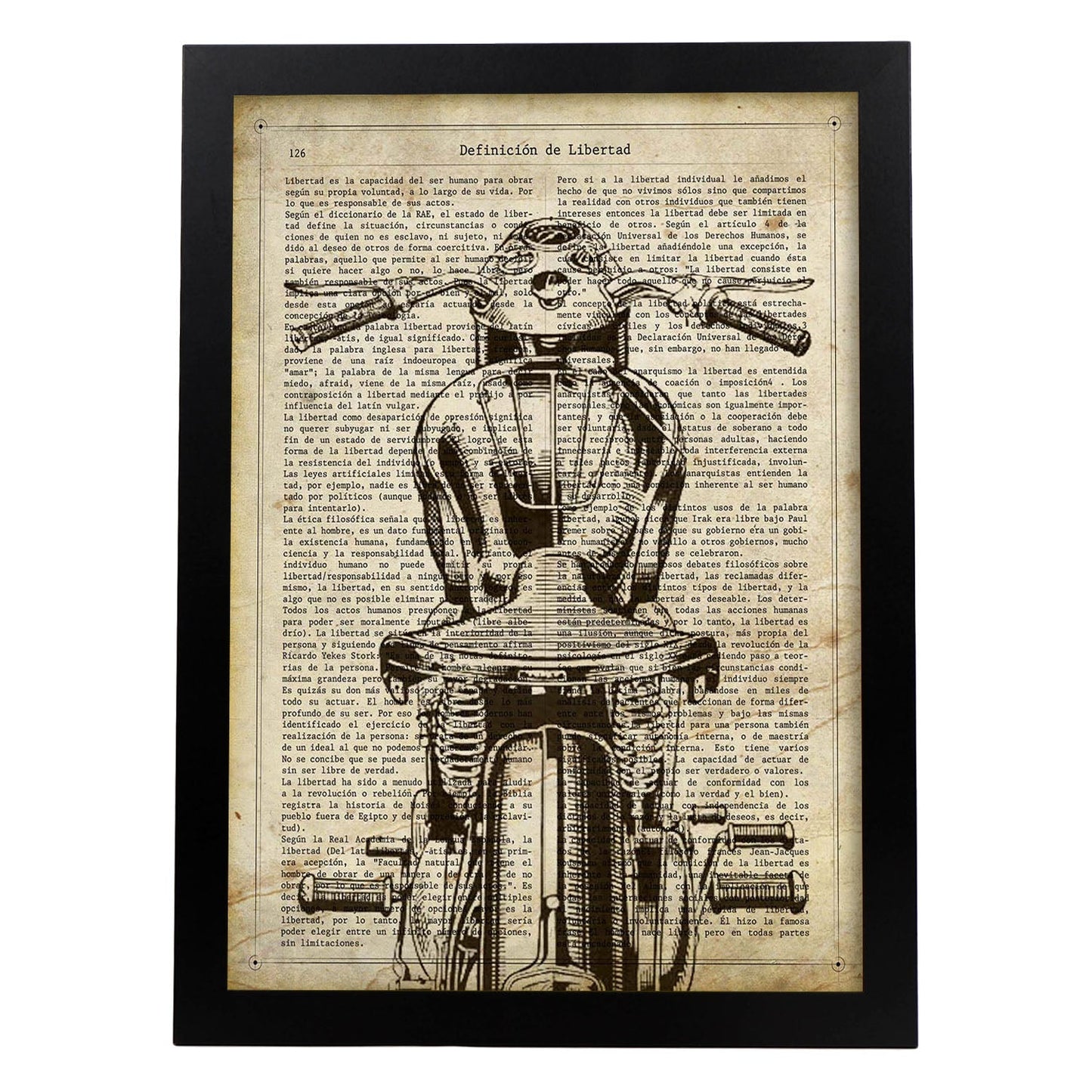 Poster de Moto. Láminas de vehículos con definiciones. Ilustraciones vintage de coches, motos, aviones,
-Artwork-Nacnic-A3-Marco Negro-Nacnic Estudio SL